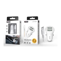 CARREGADOR DE CARRO INTELIGENTE COM MICRO CABO2 USB BRANCO CARREGADOR DE CARRO INTELIGENTE COM MICRO CABO2 USB BRANCO